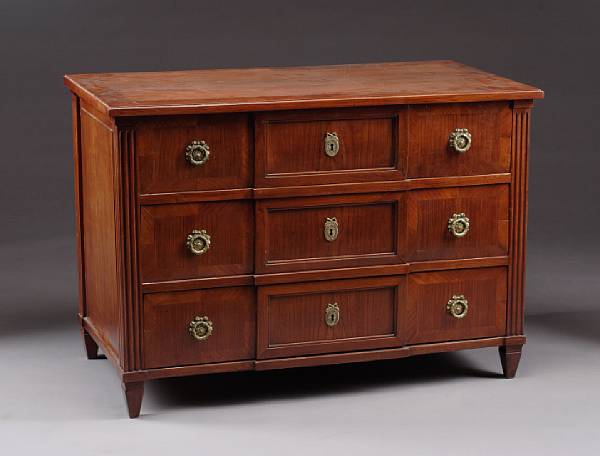 Appraisal: An Italian Neoclassical walnut commode fourth quarter th century The