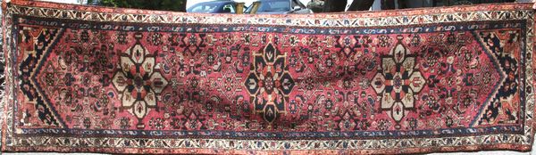 Appraisal: Antique Persian Hamadan runner ' x ' Good condition Est