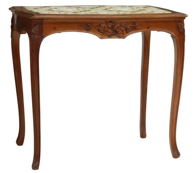 Appraisal: French Art Nouveau walnut salon table attributed to Louis Majorelle