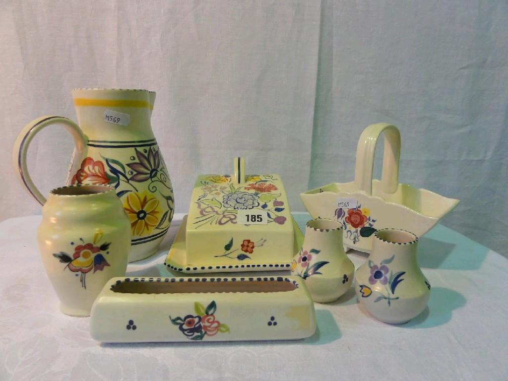 Appraisal: A collection of Poole Pottery white earthenware ceramics in a