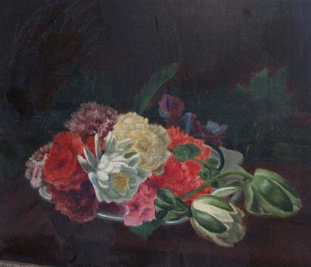 Appraisal: Louis Rondel American active - Still Life with Flowers Estimate