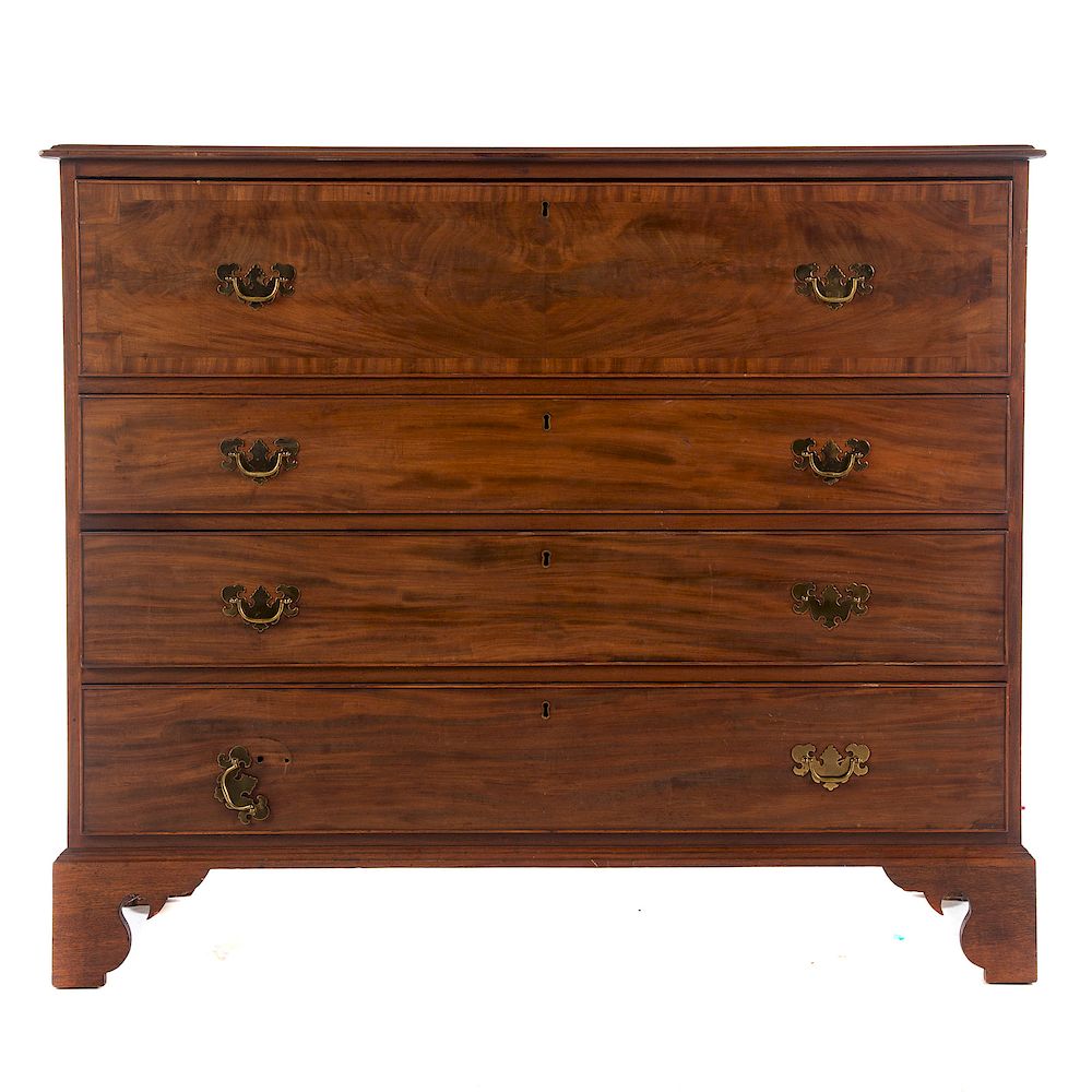 Appraisal: Federal Mahogany Chest Mid-Atlantic states late th century top with