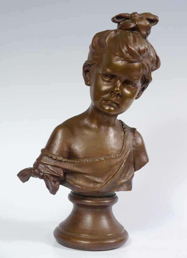 Appraisal: ADOLPH DE NESTI SCULPTURE OF A YOUNG GIRL GORHAM MANUFACTURER