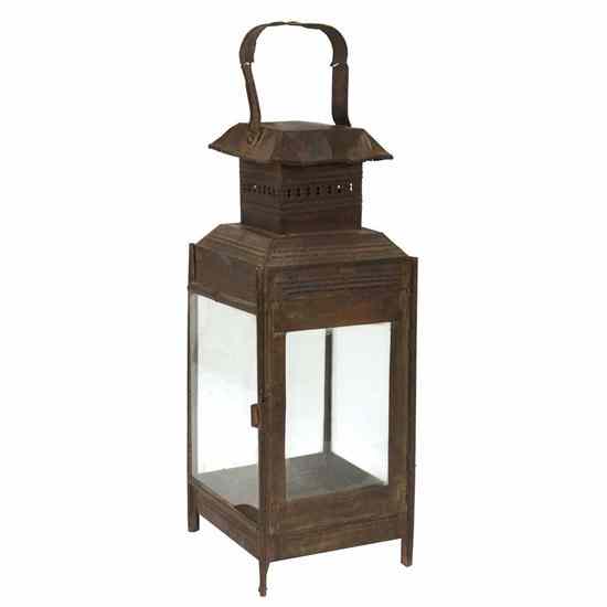 Appraisal: A Tole Ware Portable Lantern circa having a top handle