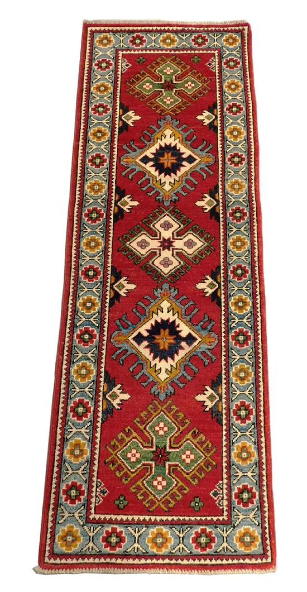 Appraisal: RUG Uzbek Kazak ' x ' hand-knotted wool on cotton