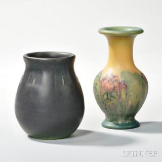 Appraisal: Two Rookwood Pottery Vases Art pottery Cincinnati Ohio Sara Sax