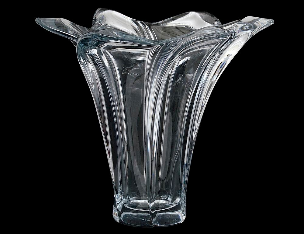 Appraisal: VANNES CRYSTAL VASE French Acid stamped Height