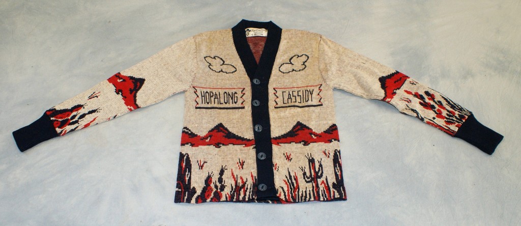 Appraisal: Hopalong Cassidy Childs Cardigan Sweater Original by Barclay navy blue