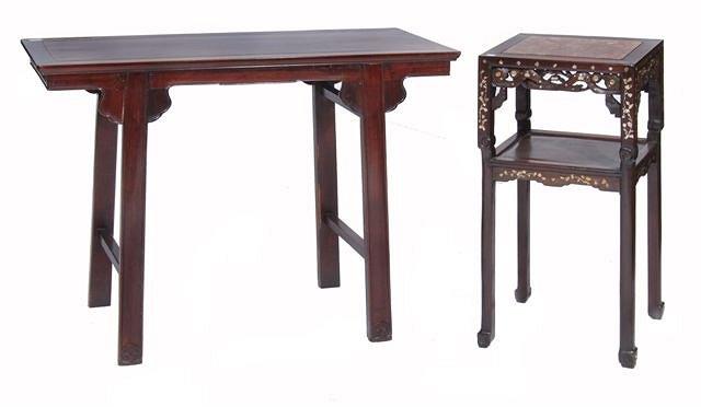 Appraisal: A FRENCH EBONISED RED TORTOISESHELL AND BRASS INLAID WORK TABLE