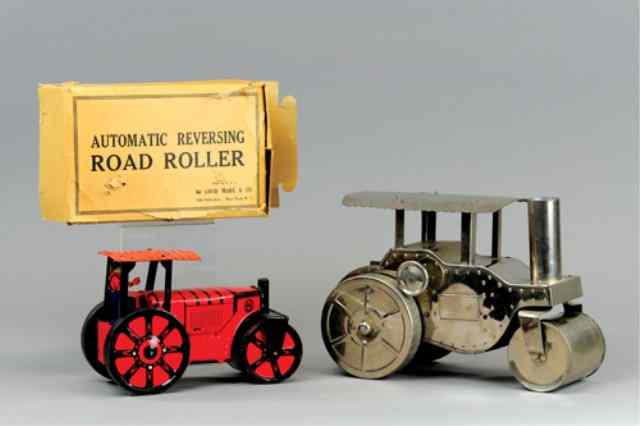 Appraisal: LOT OF TWO TOY ROAD ROLLERS Includes a boxed Marx