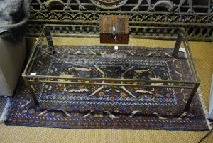 Appraisal: A Belouch Afghan rug smoke blue ground cm x cm