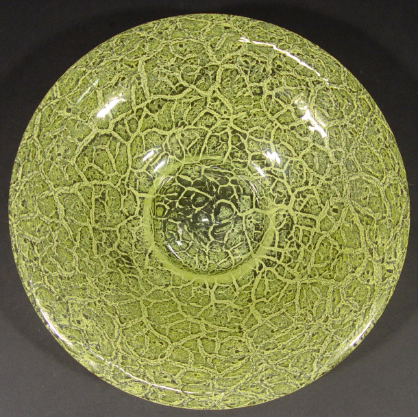 Appraisal: WMF Ikora Loetz Schaumglas yellow glass bowl cm diameter