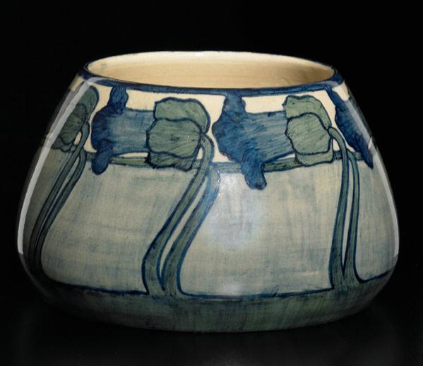 Appraisal: NEWCOMB COLLEGE Early large and squat vessel painted by Ada