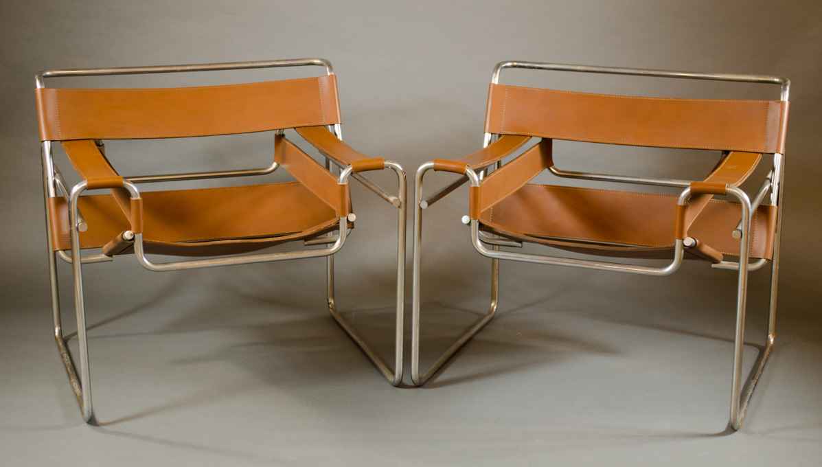 Appraisal: A PAIR OF MARCEL BREUER 'WASSILY' ARMCHAIRS by Knoll c