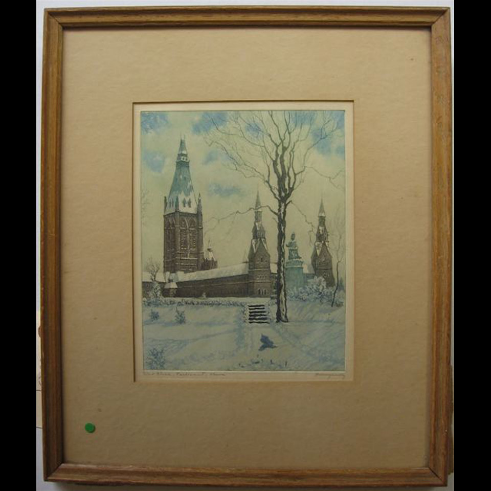 Appraisal: WEST BLOCK PARLIAMENT OTTAWA NICHOLAS HORNYANSKY - CANADIAN COLOUR AQUATINT