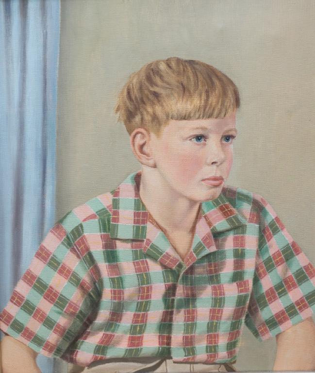 Appraisal: ENGLISH SCHOOL th CENTURY PORTRAIT OF A BOY unsigned oil