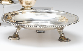 Appraisal: William IV sterling silver footed waiter paul storr london The