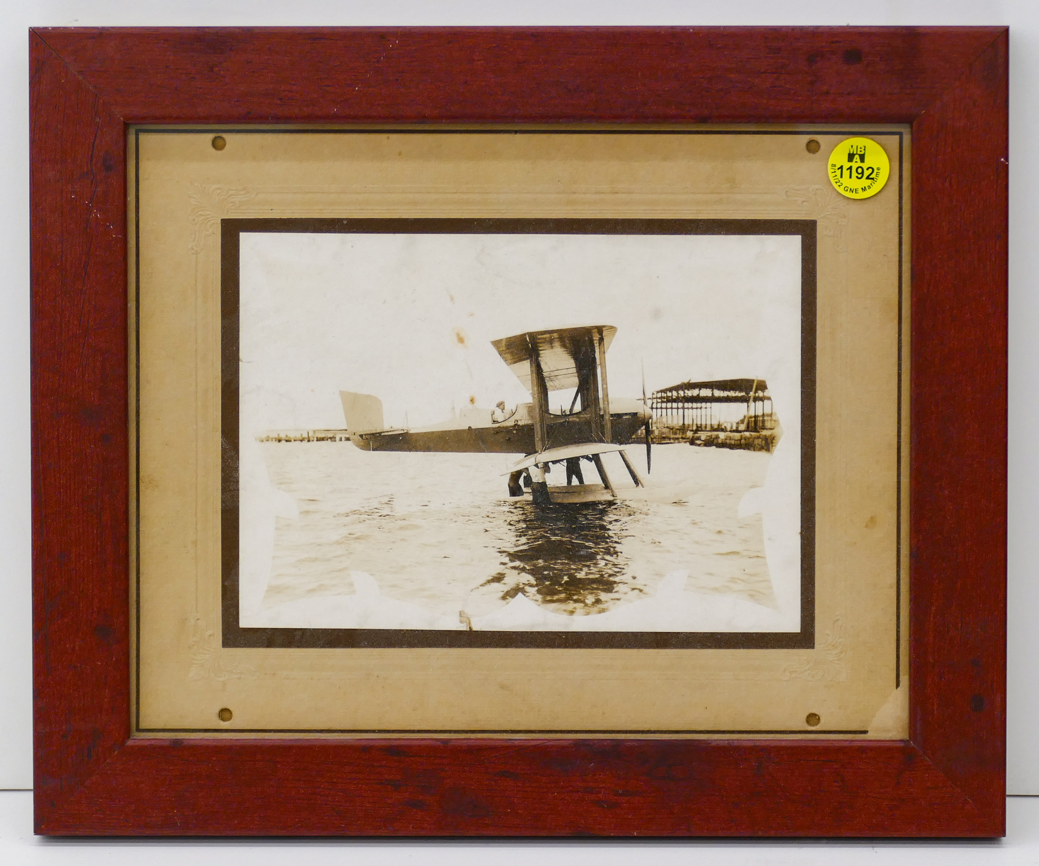 Appraisal: Antique Sturtevant Plane Photograph Framed ''x ''