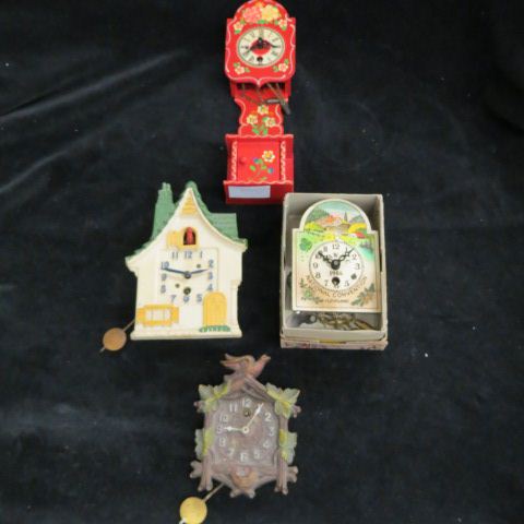 Appraisal: Miniature Clocks hanging and a grandfather style