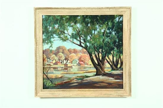 Appraisal: OCTOBER DAY SAUGATUCK BY CARL HOERMAN MICHIGAN CALIFORNIA - Oil