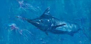 Appraisal: Blue Marlin Blue Marlin Cyanea by Stanley Meltzoff Stanley Meltzoff