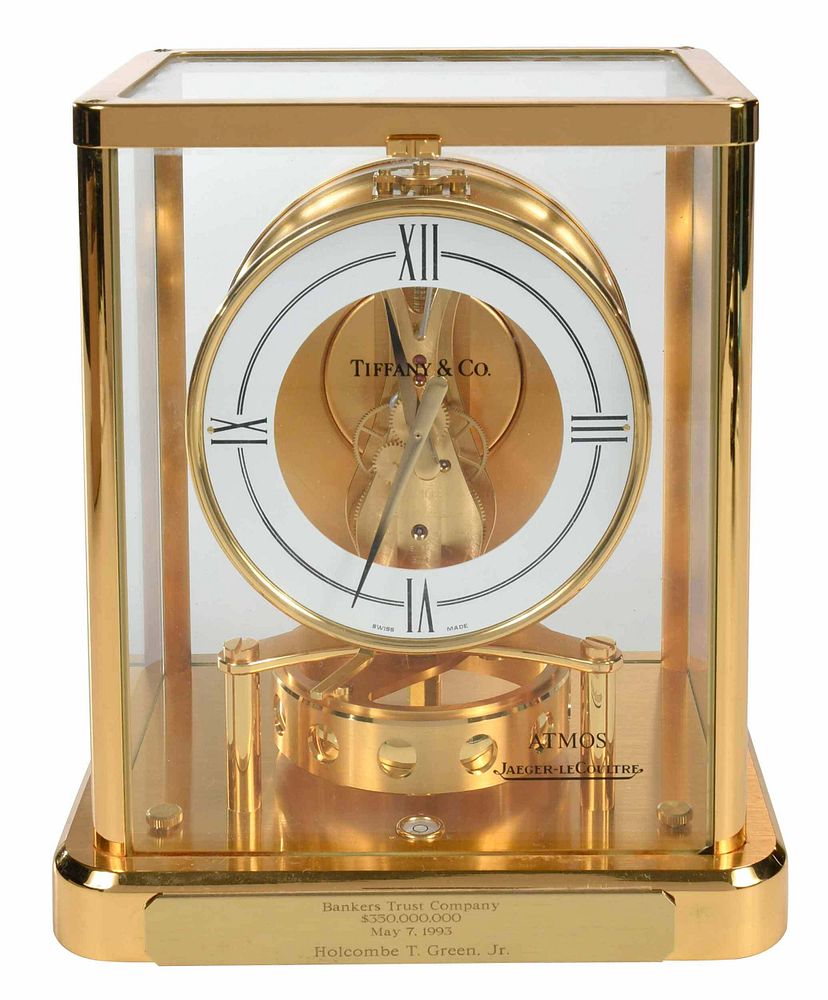 Appraisal: Tiffany Co Jaeger LeCoultre Atmos Mantel Clock Jaeger LeCoultre for