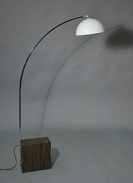 Appraisal: Vintage designer floor lamp Vintage designer floor lamp arched chrome