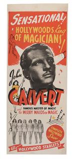 Appraisal: Calvert John Sensational Hollywoods King of Magicians John Calvert Three-color