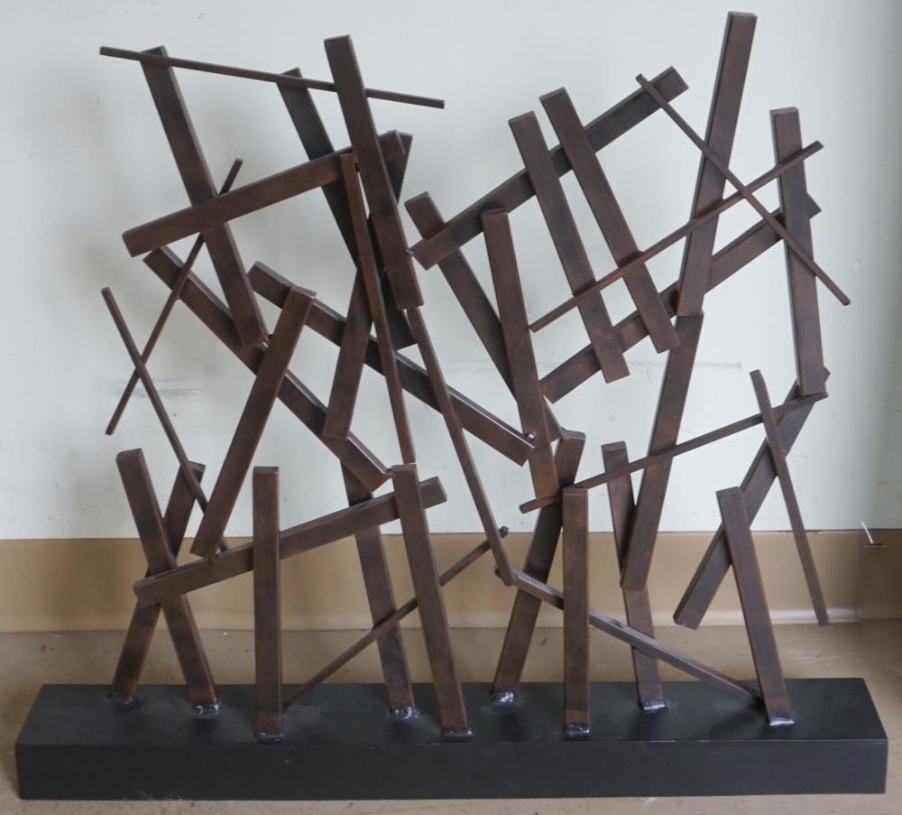 Appraisal: Mid-Century Modern Style Abstract Metal Sculpture H in cm