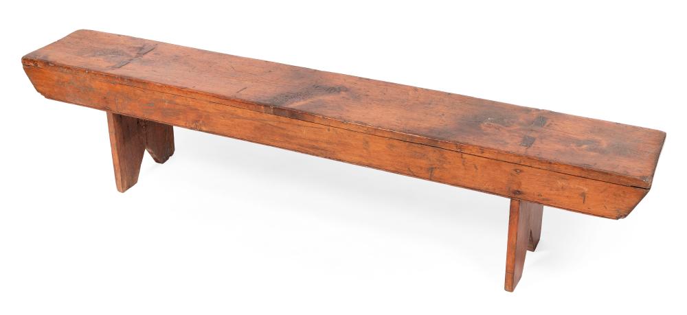 Appraisal: PINE WATER BENCH WITH BOOTJACK ENDS LATE TH EARLY TH