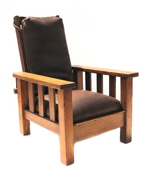 Appraisal: An Arts and Crafts oak Morris chair of small size