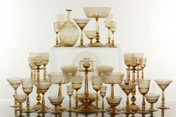 Appraisal: - Collection of th C Venetian Cut Stemware Collection of