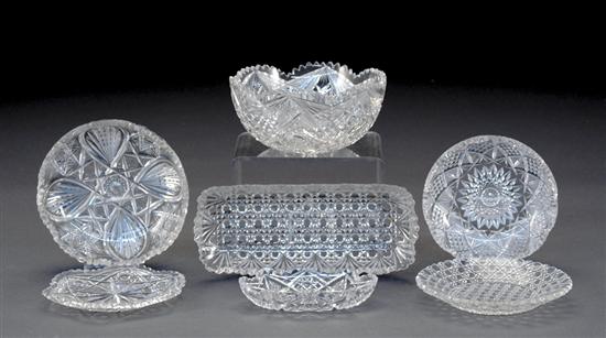 Appraisal: Collection of cut-crystal bowls and dishes bowls H Dia H