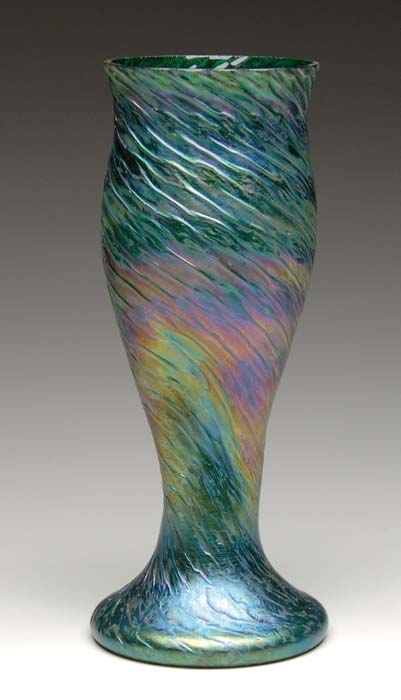 Appraisal: EUROPEAN ART GLASS VASE Art glass vase begins with a