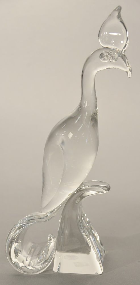 Appraisal: Large Steuben phoenix figural crystal sculpture signed Steuben ht in