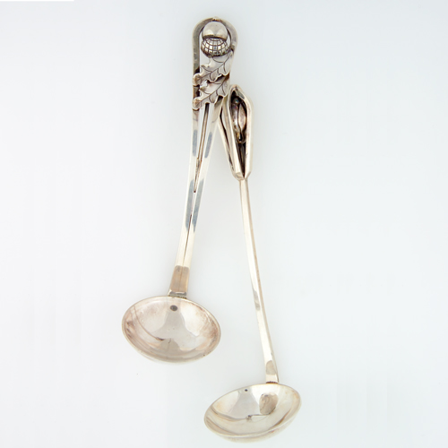 Appraisal: Two Georg Jensen LaPaglia sterling ladles the left one in