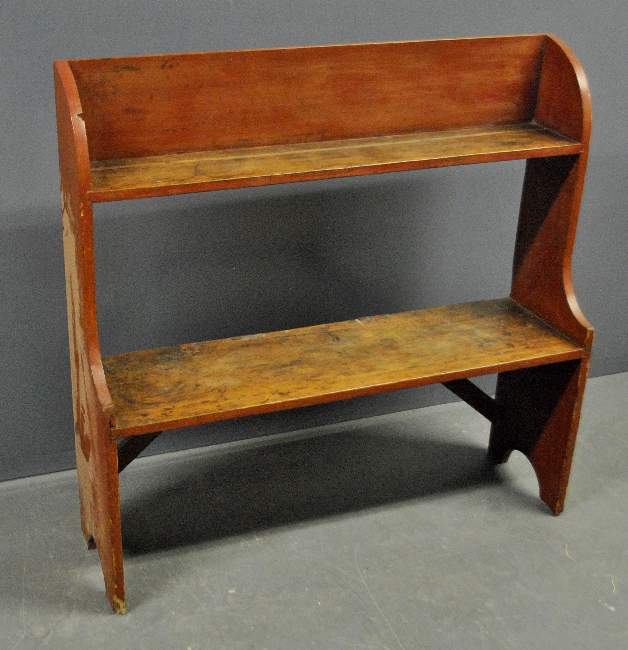 Appraisal: - Pennsylvania pine bucket bench th c with old red