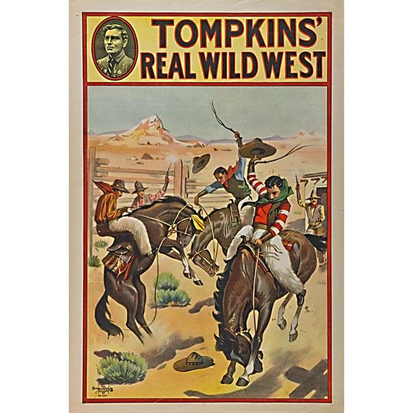 Appraisal: FOUR TOMPKINS REAL WILD WEST POSTERS Condition Report