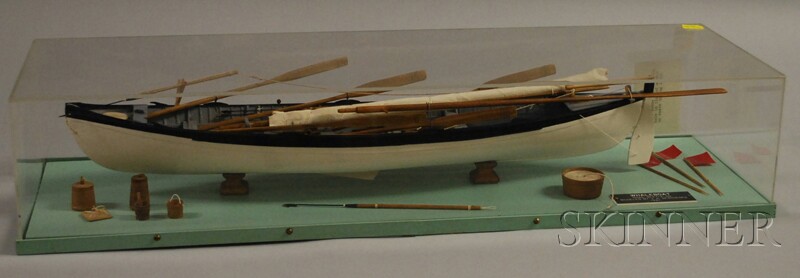 Appraisal: Cased Painted Wood Whaleboat Model design by Charles W Beetle