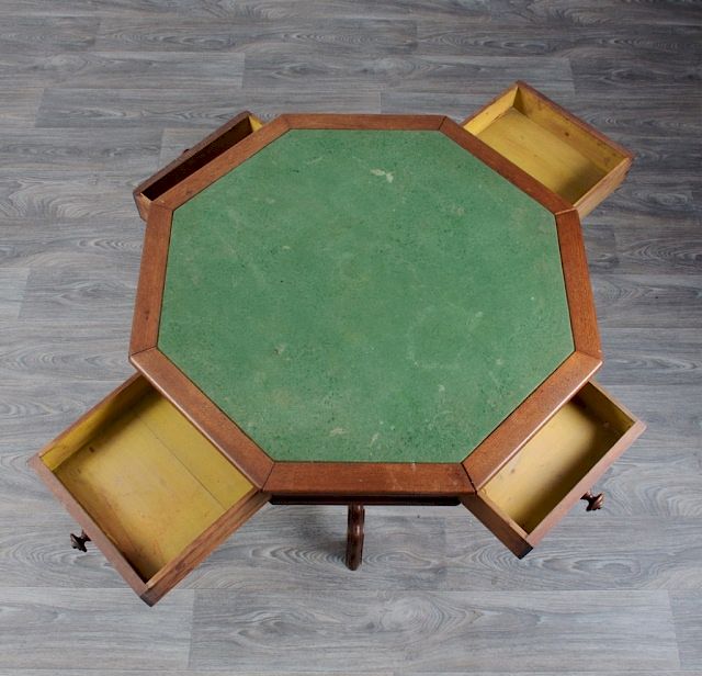 Appraisal: English Oak Octagonal Game Table English oak octagonal game table