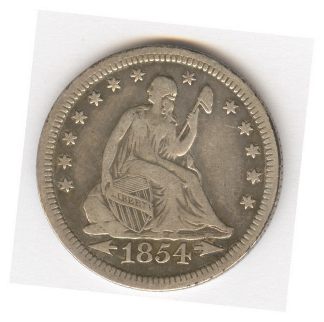 Appraisal: U S SILVER SEATED LIBERTY QUARTER Estate coin