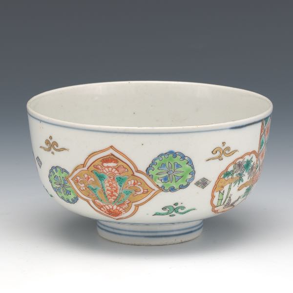 Appraisal: JAPANESE PORCELAIN FAMILLE VERTE BOWL x Deep porcelain footed bowl