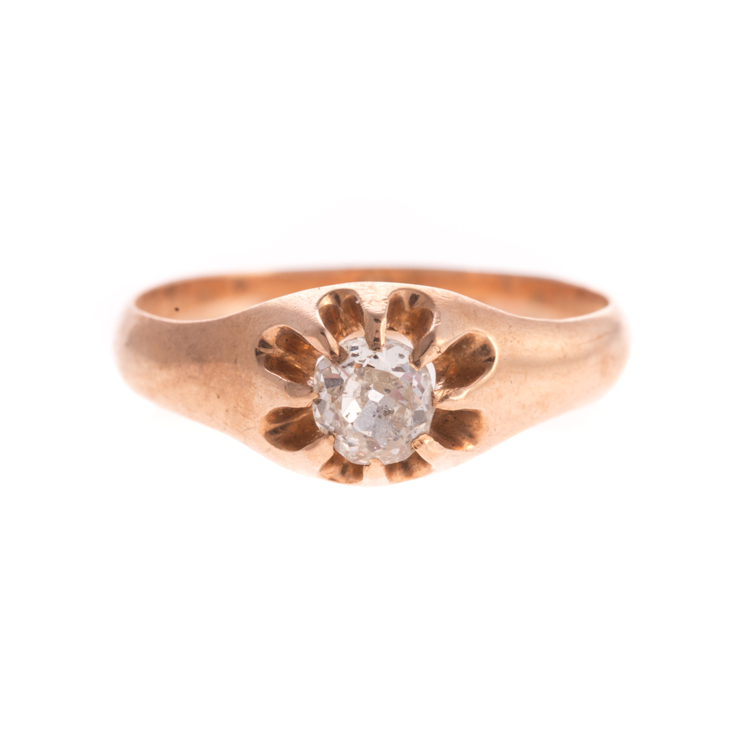 Appraisal: A Lady's Vintage Diamond Engagement Ring in K K yellow