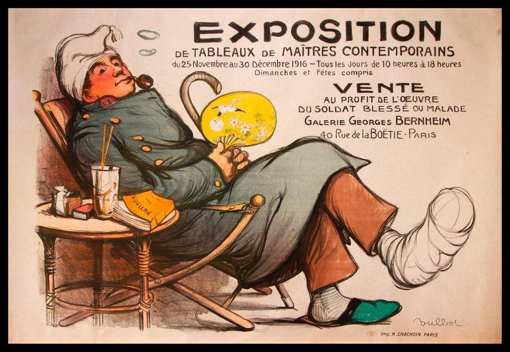 Appraisal: Francisque POULBOT - Vintage World War I Poster Exhibition of