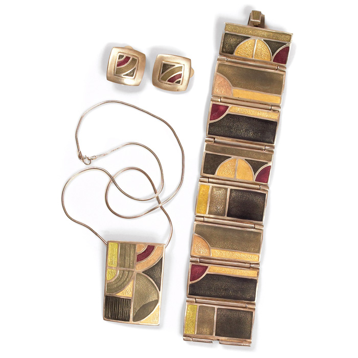 Appraisal: Frank Lloyd Wright jewelry Saguaro Forms and Cactus Flowers interpreted