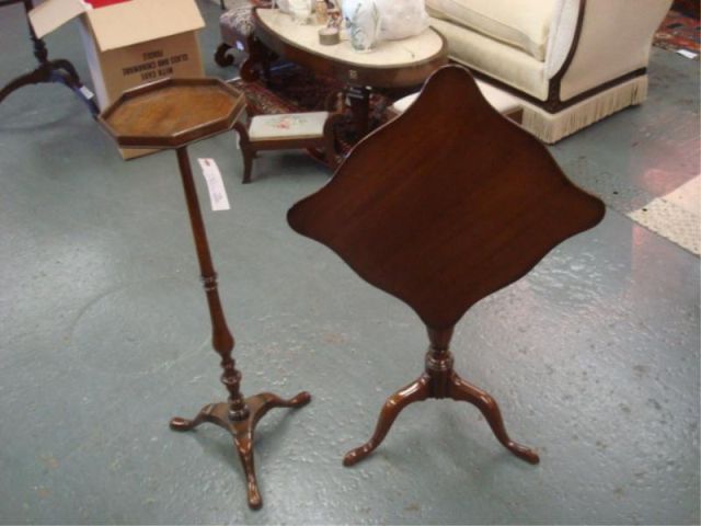 Appraisal: KITTINGER Pedestal together with Tilt Top Table In the Queen