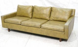 Appraisal: THAYER COGGIN Vinyl Upholstered Sofa Couch Moder THAYER COGGIN Vinyl