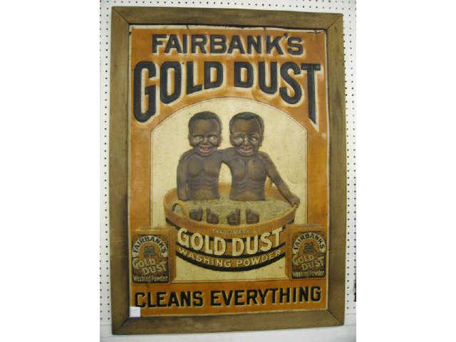 Appraisal: Victorian Advertising Tin Fairbanks Gold Dust Washing Power with black