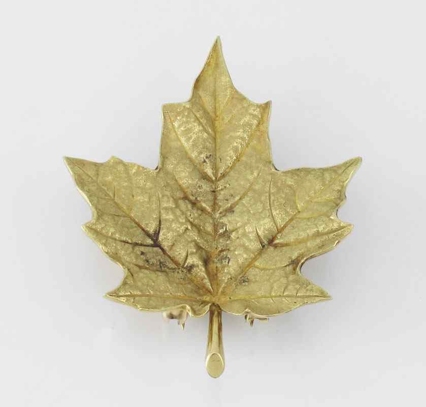 Appraisal: K TIFFANY CO LEAF FIGURAL BROOCH K yellow gold brooch