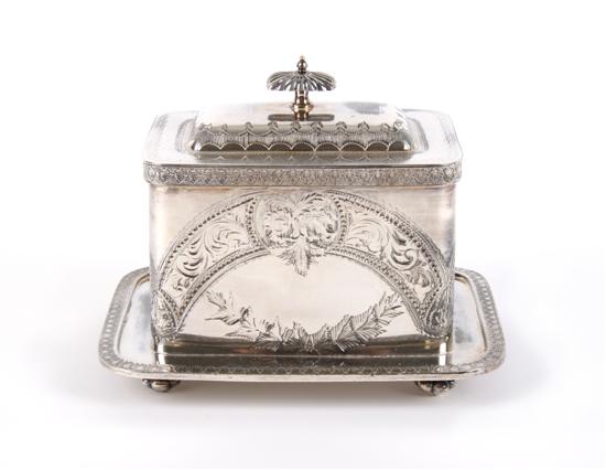 Appraisal: An English Silverplate Tea Caddy Height inches